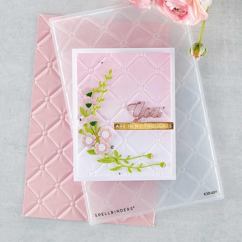 Spellbinders 3D Embossing Folder 5.5"X8.5" - Tufted - Image 3